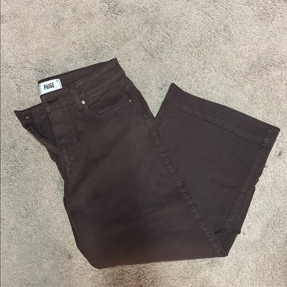 Paige Anessa HR Cropped Brown Pants